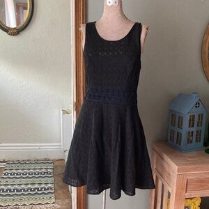 FREE PEOPLE Black Lace Dress